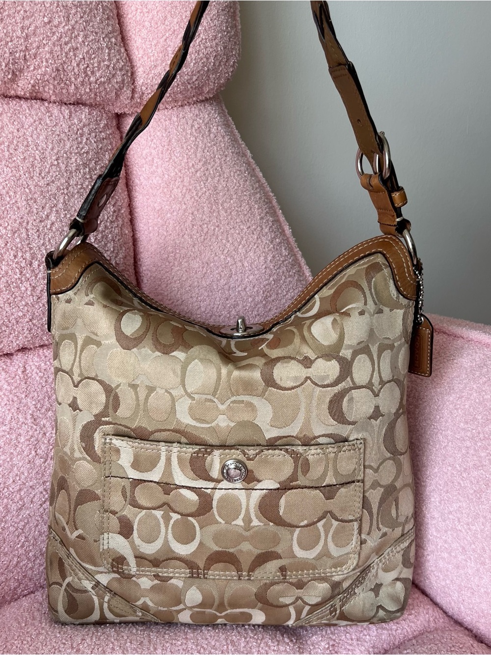 Coach Chelsea Optic Signature Hobo Bag